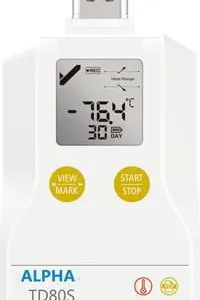 Alpha TD80S一次性干冰温度记录仪 内置超低温-80度探头