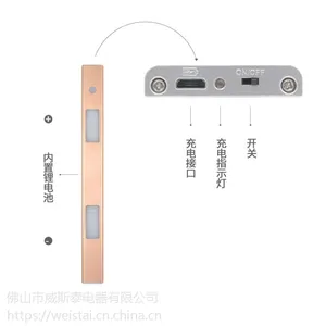 佛山威斯泰充电方条灯***产品***号:ZL2017.30036474.6,三种感应方式人体,手扫和接近