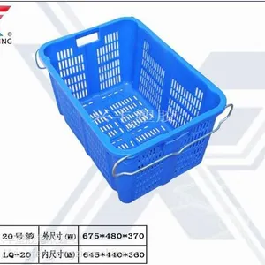 厂家直销 洋葱韭菜塑胶筐白菜农产品20#号加厚周转箩HDPE