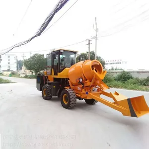达沃0.8立方移动式自上料混凝土搅拌运输车价格，自动上料/拌料水泥罐
