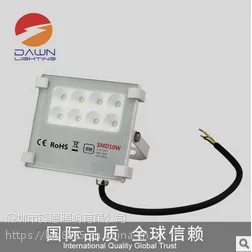 深圳市铎恩照明 大功率LED投光灯 10W加厚压铸铝 SMD贴片式泛光灯高品质