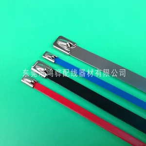 不锈钢扎带批发厂家,不锈钢自锁扎带,鸿骅喷塑扎带