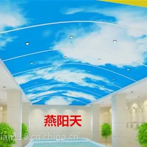 软膜天花价格 透光软膜 uv喷绘膜灯箱 洗浴游泳馆吊顶 天花软膜
