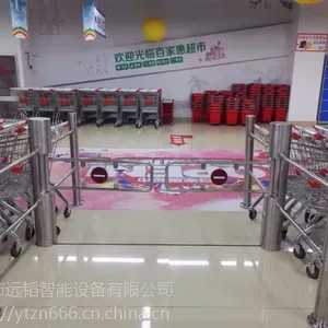 厂家直销供应超市入口感应门 天虹专用圆柱红外感应摆闸远韬供
