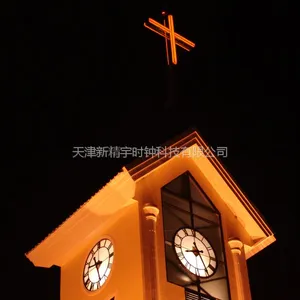 供应LED照明报时时分秒三针两米五直径塔钟,建筑钟