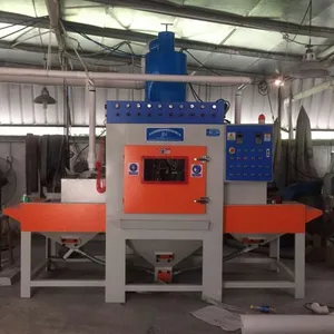 鑫百惠环保无尘自动喷砂机五金亚克力平面输送式全自动喷砂机厂家