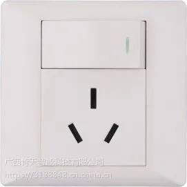 朗微彩虹一开16A三孔空调插座(单控)