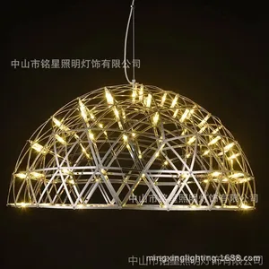 酒店大堂KTV大厅商场中庭超市中空售楼部洽谈区大厅火花半圆吊灯