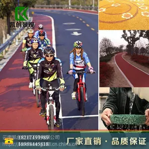 蒙山透水道路 透水地面 彩色透水混凝土 海绵城市透水道路