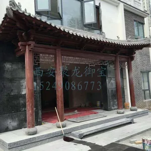 中式餐厅门头-门面门头设计-实木门头价格_仿古建门头定制