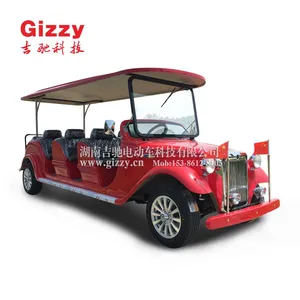 吉驰电动老爷车价钱8座苏州电动看房车马自达红观光车
