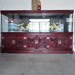 实木雕刻鱼缸 老榆木鱼缸 鱼缸批发