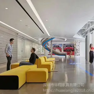 深圳华翔家具简约布艺龙岗公共空间沙发定制生产