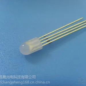 F5mm圆头RGB四脚全彩雾状共阴（共阳）直插LED灯珠