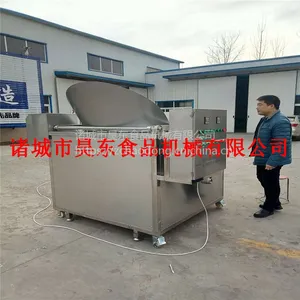 昊东常压式素牛肉油炸机 连续式素牛肉油炸流水线