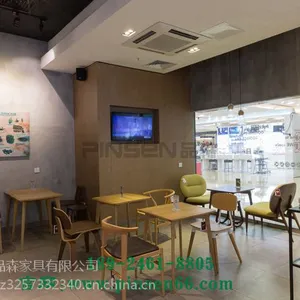 咖啡厅桌椅组合茶餐厅奶茶店甜品店洽谈桌椅餐饮西餐厅茶餐厅家具