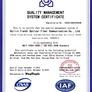ISO9001质量认证体系证书（英文）