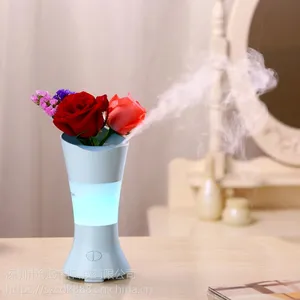 跨境***新款花仙子香薰加湿器 厂家生产可插花超声波加湿器