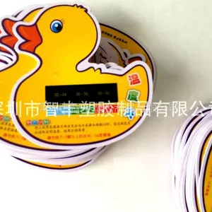 智丰塑胶制品厂小鸭子塑胶卡,能测量体温水温,液晶片数字温度变化读取温度卡