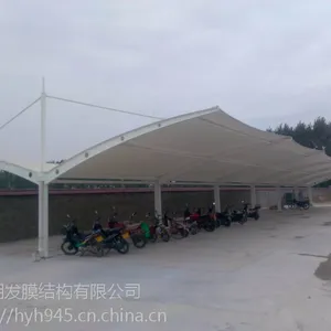 膜结构车棚 遮阳棚 园林景观张拉膜安装