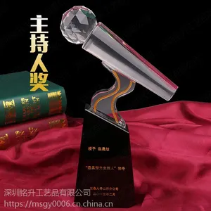 ***记者奖杯,金话筒奖杯,水晶摆件