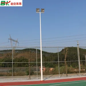 贵州8米球场灯柱批发/室外镀锌管球场灯杆规格尺寸