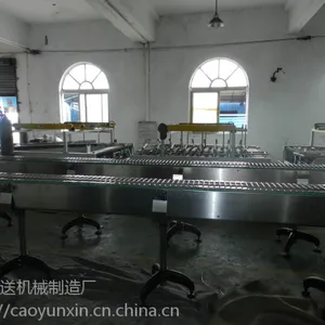 山东浩宇定制380v不锈钢瓶装食品输送线生产厂家