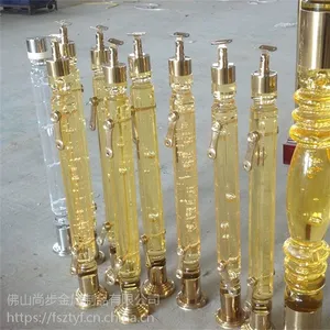 在梯艺方不锈钢夹亚克力水晶楼梯立柱栏杆扶手透明立柱013