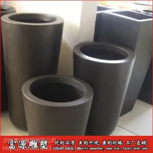 不锈钢雕塑 咖啡厅休闲场所小型花盆雕塑 仿真花钵雕塑装饰摆件