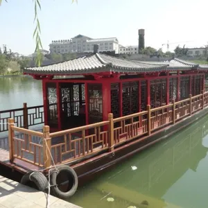 14米亭子画舫船4A***景区旅游观光大船 大唐木业AZ01直销