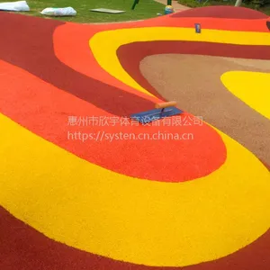 惠州游乐场彩色地板翻新,小区epdm塑胶地面铺设,幼儿园彩色跑道厂家
