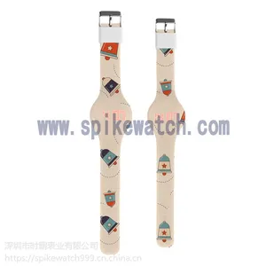 俄罗斯eBay热销2018年新款时尚硅胶彩色印刷电子手表