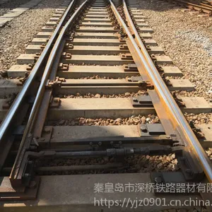 混凝土枕50Kg/m钢轨6号高锰钢辙叉单开道岔