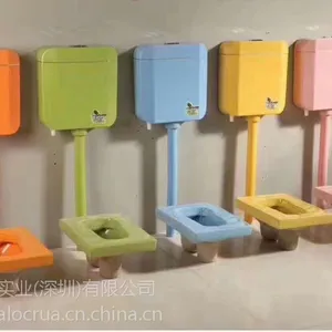 供应色釉节能水箱 蹲厕彩色冲水箱 快冲方形093