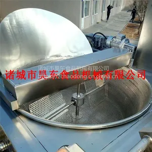 多功能藕圆油炸机 昊东机械网带式藕圆油炸流水线