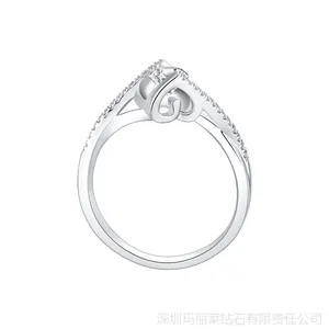 武汉Dmallovo/玛丽莱钻石Caress系列一吻定情 白18K金50分G色结婚钻戒