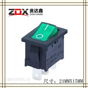 深圳厂家直销二档红色带灯船形开关21X15ZDX-1118-BGAA