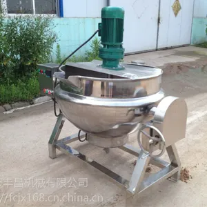 供应500L可倾式搅拌夹层锅 燃气 配料炒锅 厂家直销
