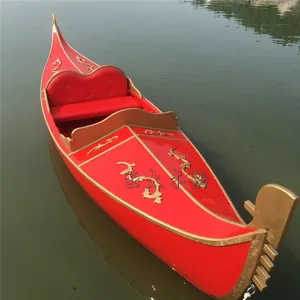 亚太木船厂家定制精美贡多拉情侣手划木船旅游观光电动船