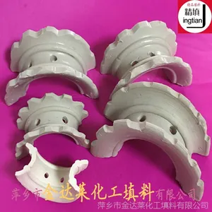 陶瓷异鞍环填料 陶瓷异鞍环生产厂家 精填牌瓷质散堆化工填料 萍乡金达莱