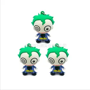 厂家直销3D卡通 立体双面钥匙扣挂件 pvc硅胶公仔 可定做