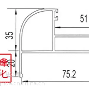 大峰净化 75-50门料 铝材 本色/喷塑/电泳 净化工程铝型材 铝材 净化配件