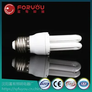 厂家批发2U节能灯三基色15W白光暖光e27e14灯泡OEM贸易出口