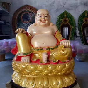 纯铜彩绘弥勒佛像,振昌工艺品厂,弥勒佛像摆件定做