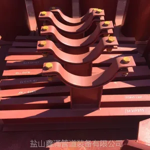 河北碳钢全圆重型管夹DN200长头对半型管夹现货供应