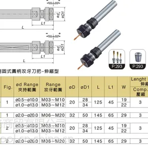 供应 台湾丸荣ACROW 攻牙刀把伸缩型 BT50-WER20-100