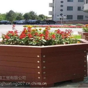 新疆花箱/乌鲁木齐塑木花箱美观大方/米泉园林景观花箱防腐防虫蛀