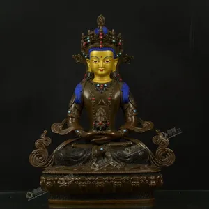 深圳天禅 供应密宗佛像 厂家直销仿古青铜彩绘铜佛像长寿佛铜佛像