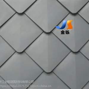 环保美观安装简便铝镁锰400型平锁扣菱形板古典风建筑专用铝镁锰板