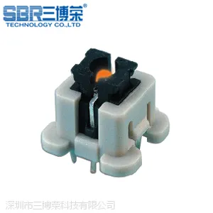 三博荣SBR-进口带led灯轻触开关 双色带灯自锁按键开关 带外壳